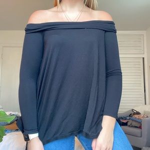Black off the shoulder top